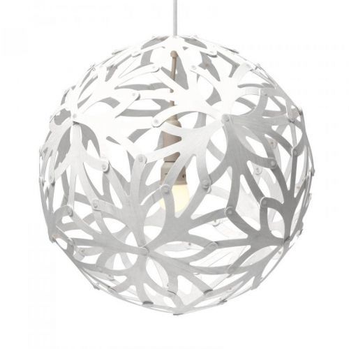 david trubridge Floral závesná lampa Ø 40 cm biela