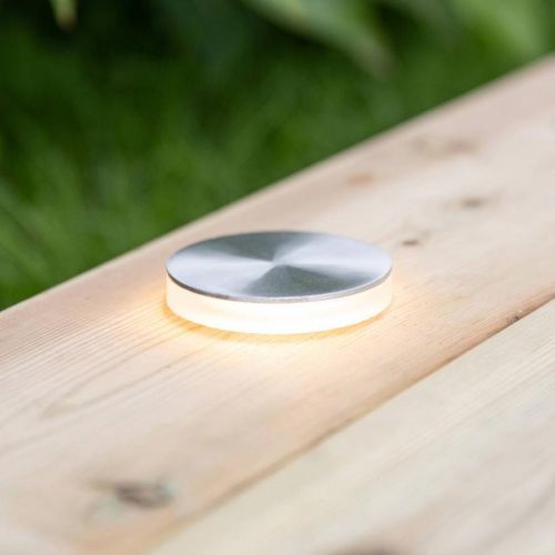 Garden 24 Decklight striebro svetlo bočné Ø 6 cm