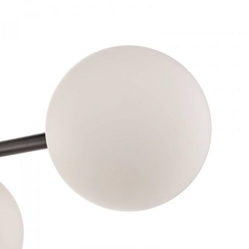 Závesná lampa Gama 5, 5-plameňová, čierna