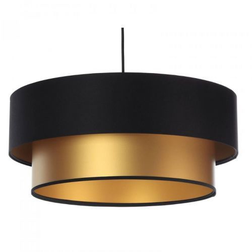 Závesná lampa Dorina, čierna/zlatá, Ø 60 cm