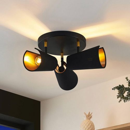 Lindby Zylindro stropné svietidlo okrúhle, 3-pl.