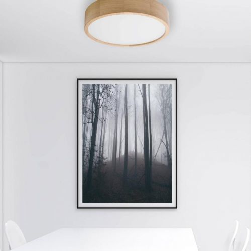 Stropné svietidlo Cleo DR375 snímač, dub Ø 38 cm