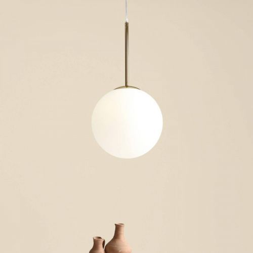 Závesná lampa Bosso, 1-plameňová biela/zlatá 30 cm