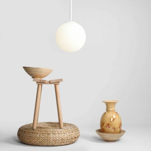 Závesná lampa Bosso, 1-plameňová, biela, 30 cm