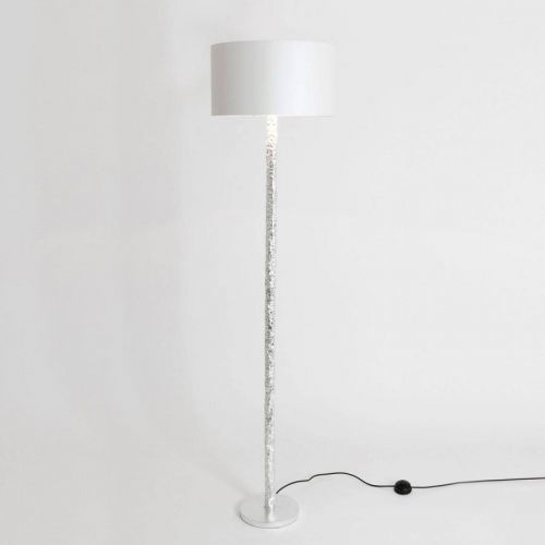 Stojaca lampa Cancelliere Rotonda biela/striebro