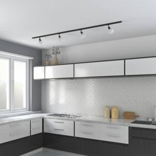 Lindby Jeanit 1-fázová LED koľajnica, čierna