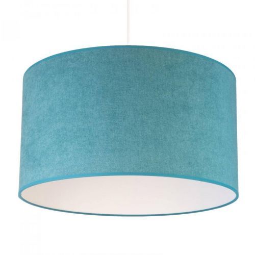 Závesná lampa Bristol, tkaný vzor, tyrkysová