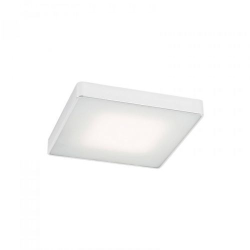 Stropné svietidlo Oro z ocele a skla, biela, 25 cm