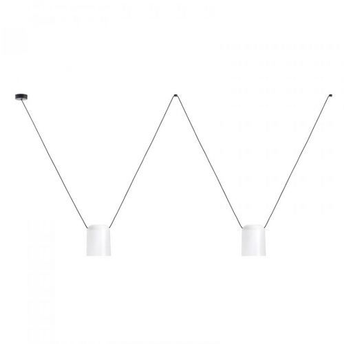 LEDS-C4 Attic Double cylinder Ø 15 cm biela