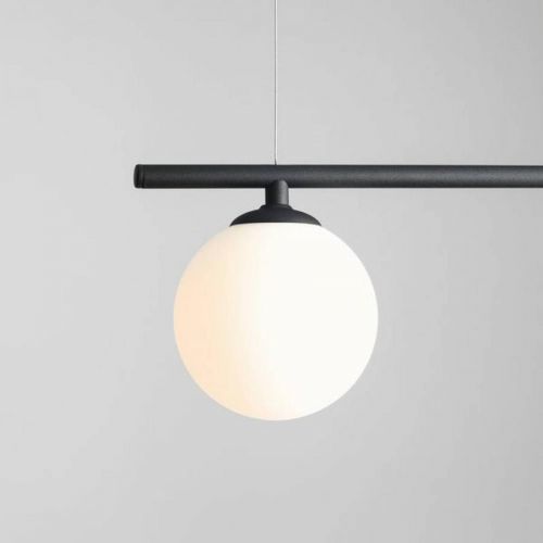 Závesná lampa Beryl, 3-plameňová, čierna