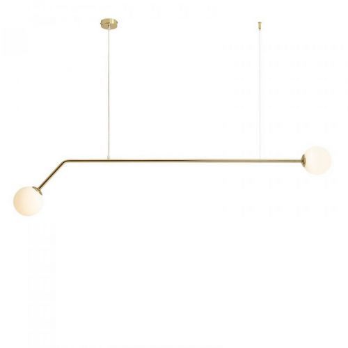 Závesná lampa Pure, 2-plameňová, zlatá