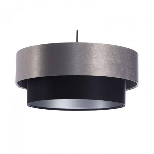 Závesná lampa Dorina, strieborná/ čierna, Ø 50 cm