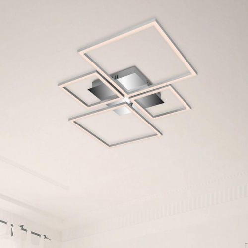 Stropné LED svietidlo Frame, CCT, 4-pl., hliník