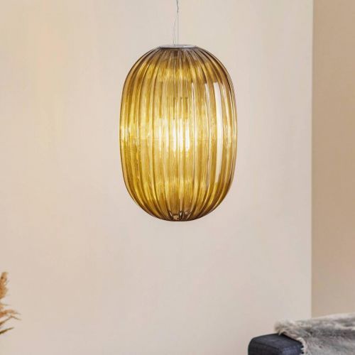 Foscarini Plass media závesná lampa E27, sivá