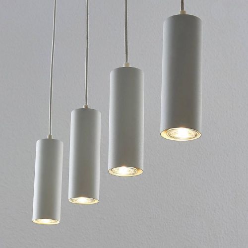 Lindby Joffrey závesná lampa, 4-plameňová, biela