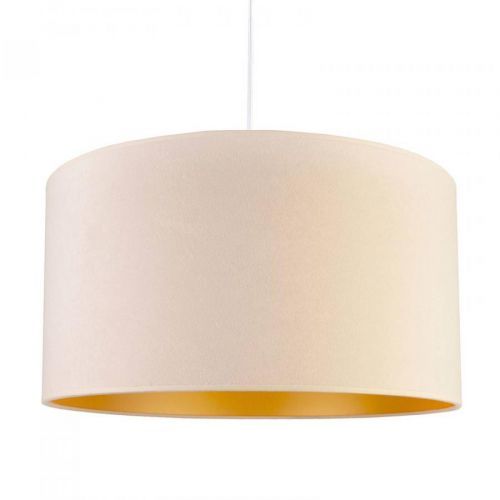Závesná lampa Roller, biela/zlatá