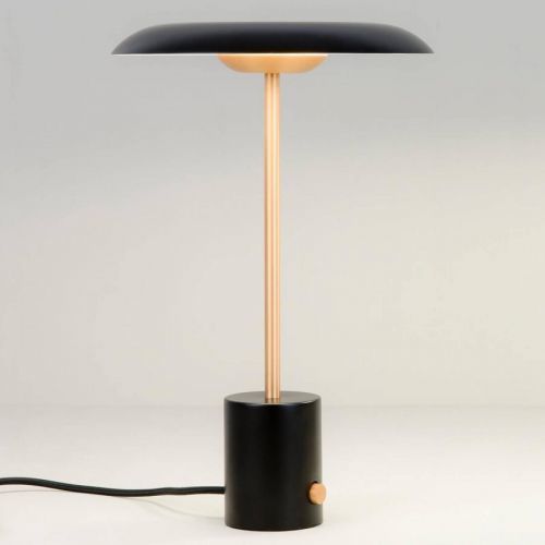 Stolná LED lampa Hoshi so stmievačom čierno-medená