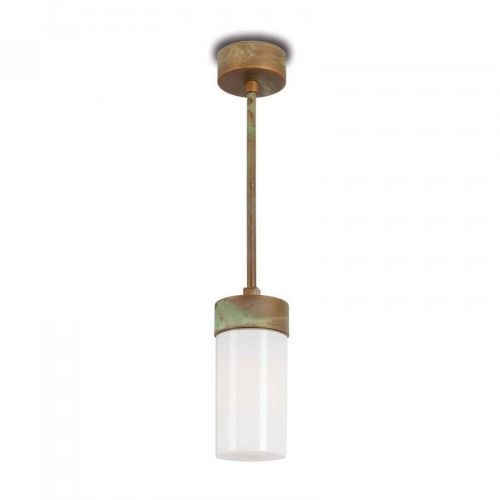 Závesná lampa Silindar 3358 mosadz/opál
