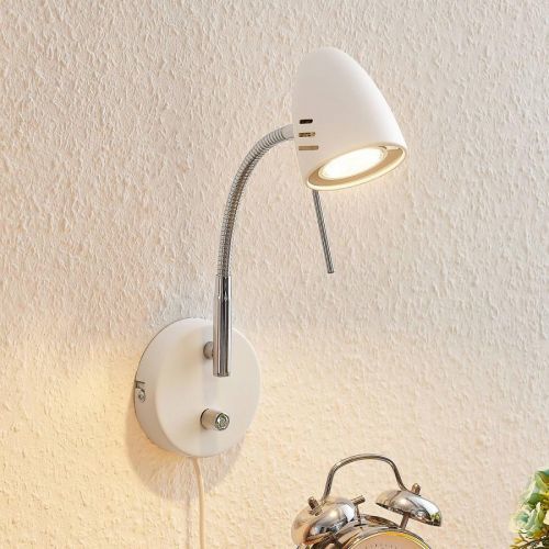 Lindby Heyko nástenné LED, zástrčka, stmievateľné