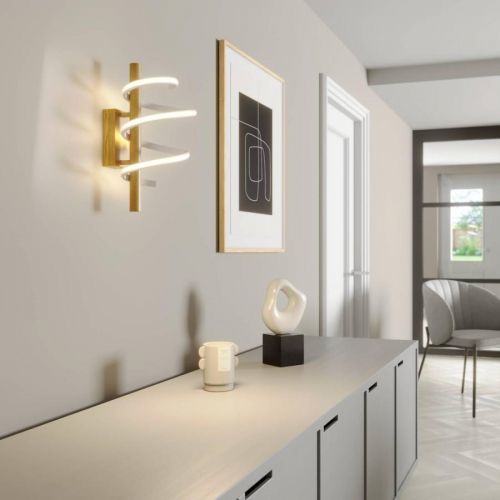 Lucande Milora LED stropná lampa 27 cm, dub
