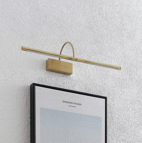 Lucande Fehmke LED obrazová lampa, mosadz