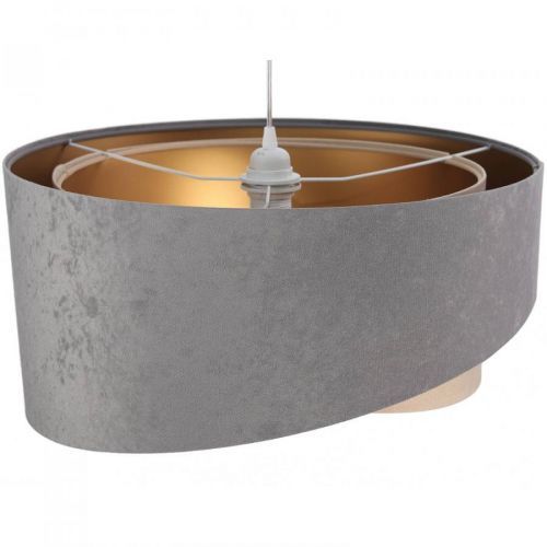 Závesná lampa Vivien 3-farebná sivá/béžová/zlatá