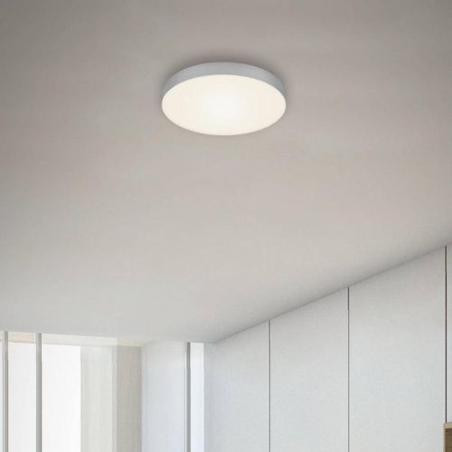 Stropné LED svietidlo Flame, Ø 21,2 cm, strieborná