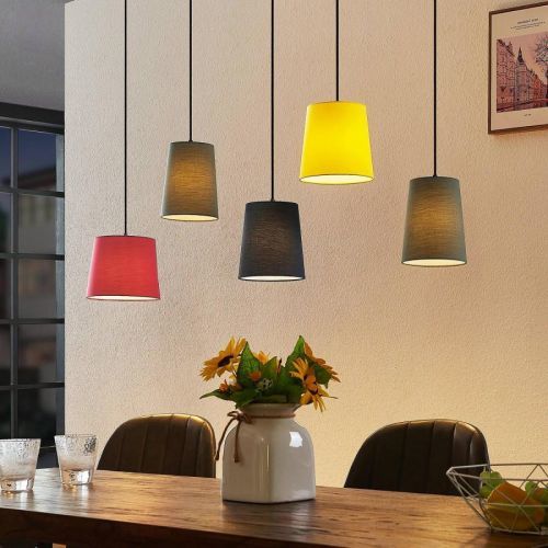 Lindby Amilia závesná lampa tienidlá farebné 5-pl.