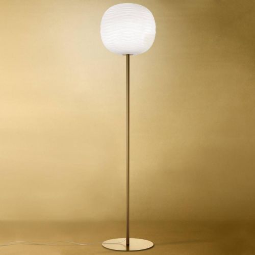 Foscarini Gem terra stojaca lampa, zlatá