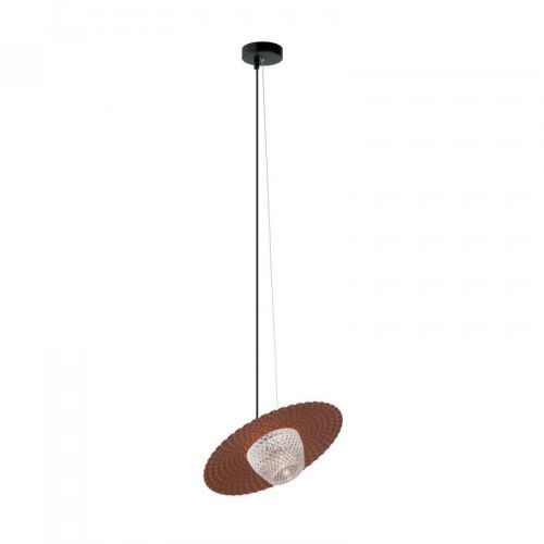 Závesná lampa Carmen, 1-plameňová, káva