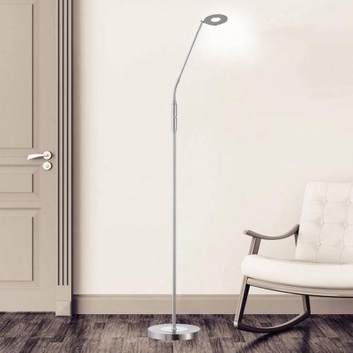 LED stojaca lampa Dent, CCT, 1–pl., niklová