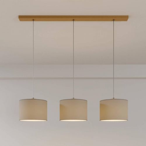 Závesná lampa Corralee, sivá, 3-plameňová