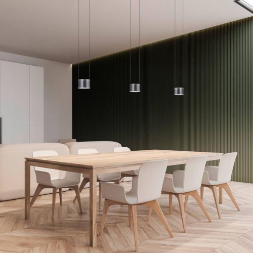 BANKAMP Impulse závesné LED svetlo 3-pl. antracit