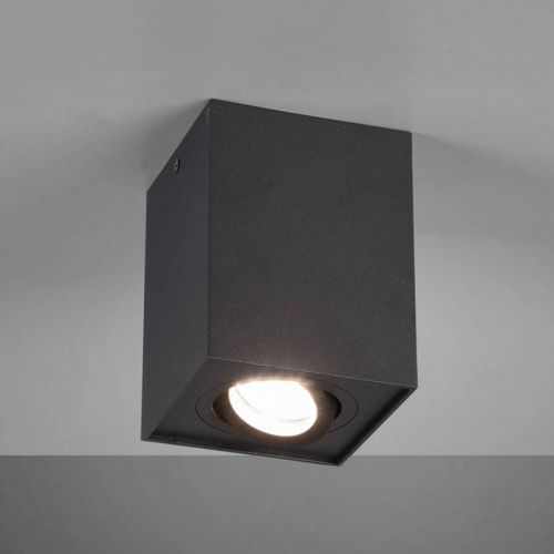 Stropné svietidlo Biscuit, 1-plameňové, čierne