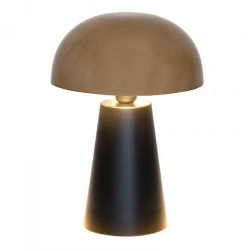Stolná lampa Fungo, vznešený návrh, čierna/zlatá