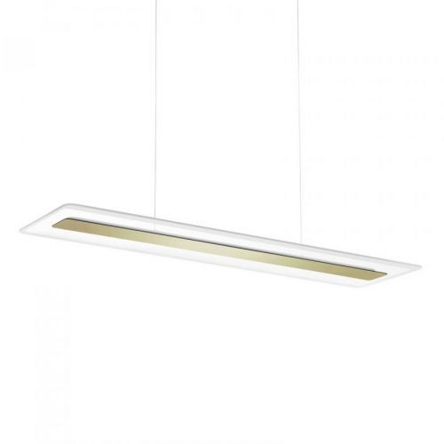 Závesné LED Antille, sklo, obdĺžnikové, zlaté