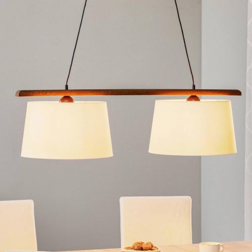 Závesná lampa Sweden, 2-plameňová, orech dub