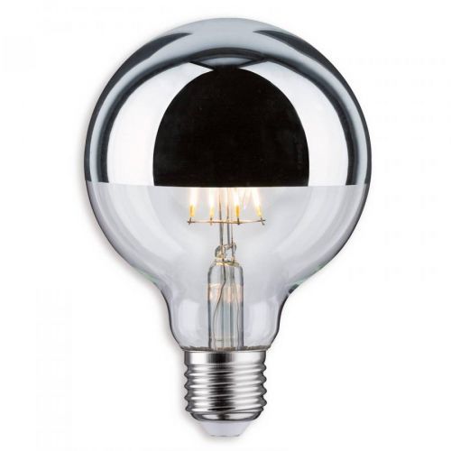 Paulmann LED zrkadlová E27 G95 4,8W 827 striebro