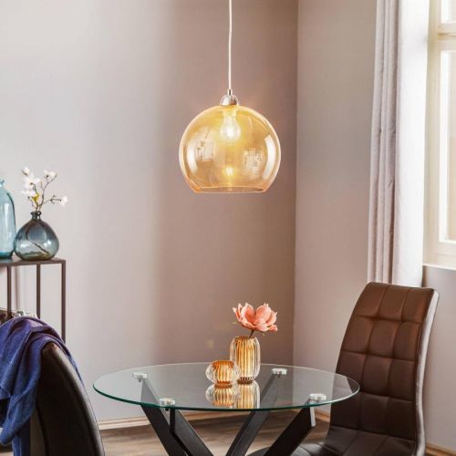 Závesná lampa Colour, sklenené tienidlo šampanské