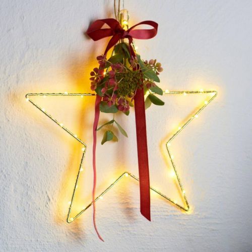 Deko LED hviezda Liva Star, zlatá, Ø 30 cm
