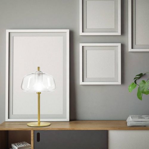Stolná lampa X-Ray, tienidlo 12 cm vysoká, číra