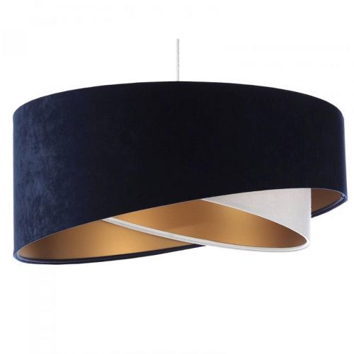 Závesná lampa Vivien 3-farebná modrá/béžová/zlatá