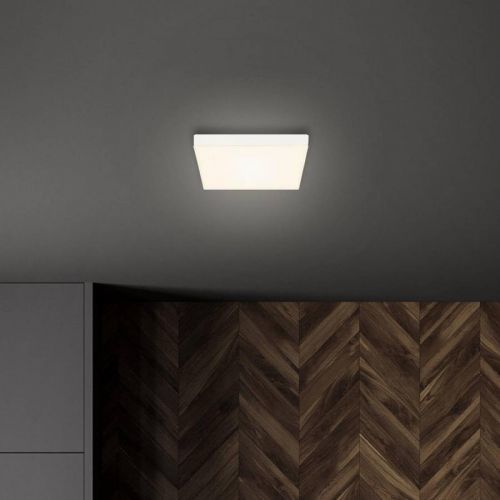 Stropné LED svietidlo Flame, 21,2 x 21,2 cm, biela