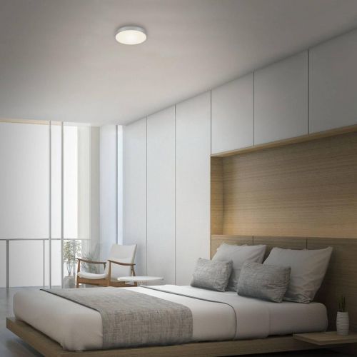 Stropné LED svietidlo Flame, Ø 15,7 cm, strieborná