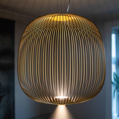 Foscarini MyLight Spokes 2 midi závesná, zlatá
