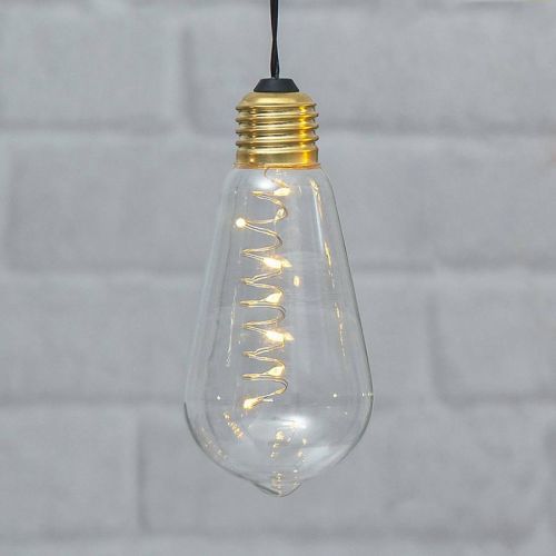 Vintage dekoračná LED lampa Glow s časovačom, číra
