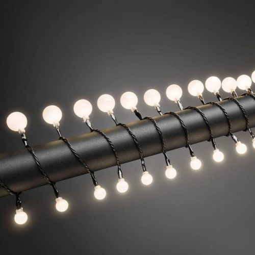 Guľová svetelná LED reťaz teplá biela 80-pl.