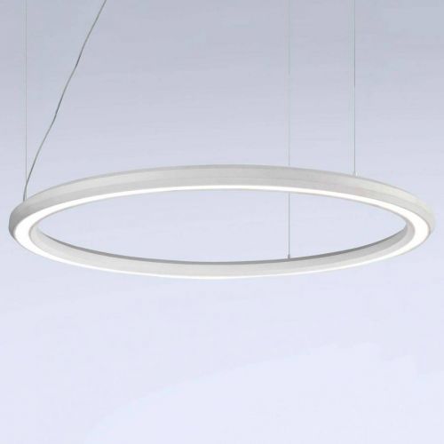Závesné LED svietidlo Materica dole Ø 120 cm biele