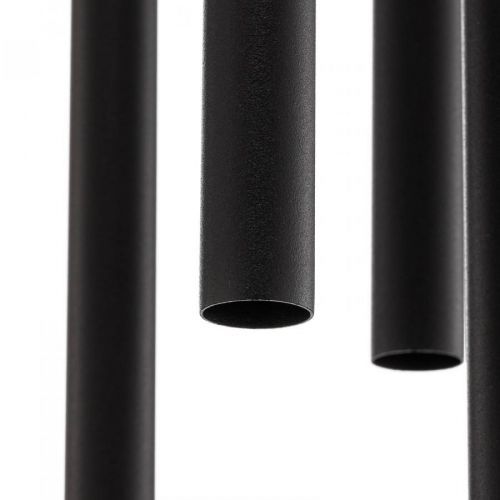 Závesná lampa Laser sedem-plameňová, čierna