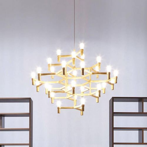 Nemo Crown Major závesná lampa 30-pl., zlato lak